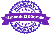 12 Month, 12,000 Mile Warranty 12 Month, 12,000 Mile Warranty